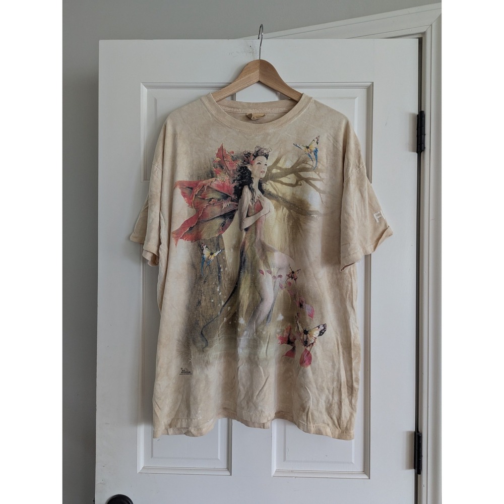 Forest Meadow Fairy Hand Dyed Adult Size XL T-Shirt The Mountain usa Y2K Grunge